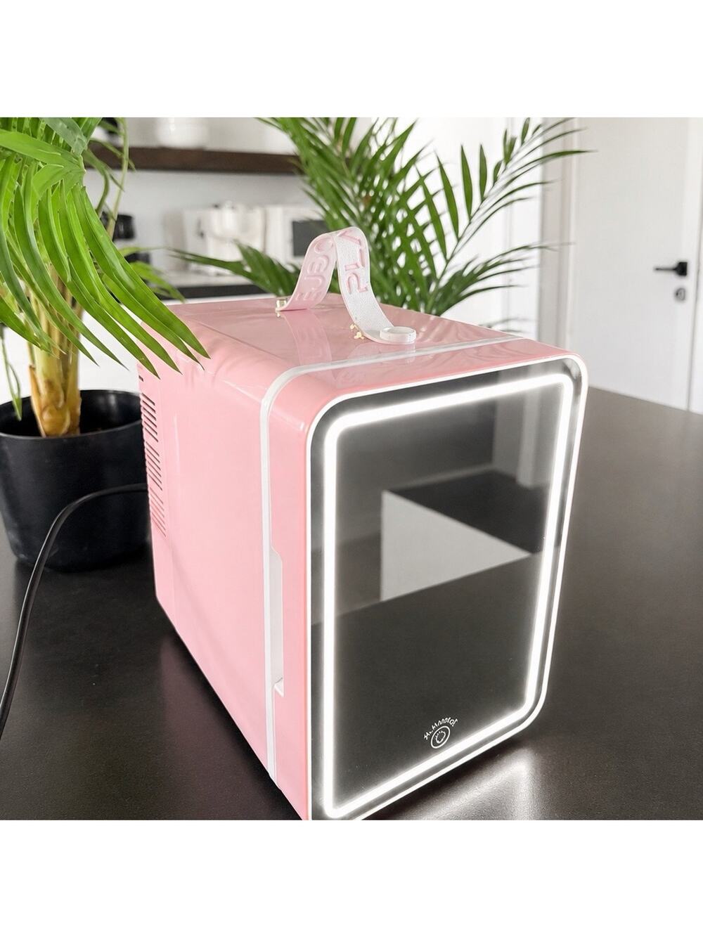 Pink LED Skincare Mini Fridge – Hot & Cold Beauty Fridge